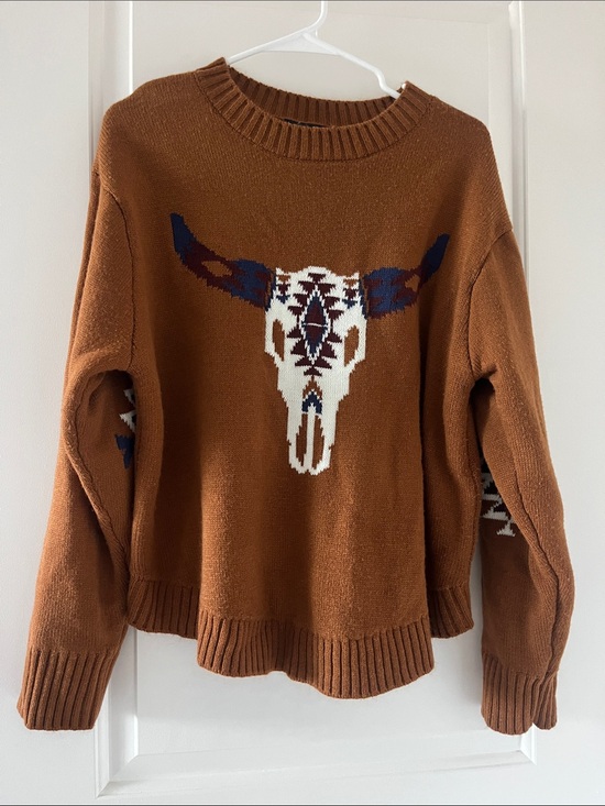 Wrangler Sweaters - Wrangler Cow Skull Sweater